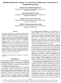 Cover page: Multimodal Behavior Analysis: Two Patterns of Collaborative Construction of Embodied Knowledge