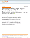 Cover page: DNA sequence-dependent activity and base flipping mechanisms of DNMT1 regulate genome-wide DNA methylation