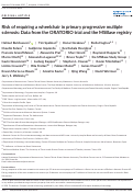 Cover page: Risk of requiring a wheelchair in primary progressive multiple sclerosis: Data from the ORATORIO trial and the MSBase registry