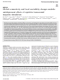 Cover page: Global connectivity and local excitability changes underlie antidepressant effects of repetitive transcranial magnetic stimulation