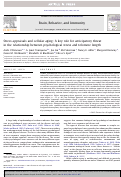 Cover page: Stress appraisals and cellular aging: A key role for anticipatory threat in the relationship between psychological stress and telomere length