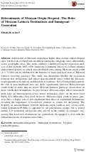 Cover page: Determinants of Mexican-Origin Dropout: The Roles of Mexican Latino/a Destinations and Immigrant Generation