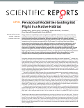 Cover page: Perceptual Modalities Guiding Bat Flight in a Native Habitat