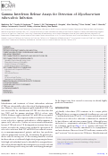 Cover page: Gamma Interferon Release Assays for Detection of Mycobacterium tuberculosis Infection