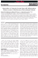 Cover page: Association of vascular access type with inflammatory marker levels in maintenance hemodialysis patients