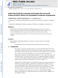 Cover page: Improving Proteome Coverage and Sample Recovery with Enhanced FASP (eFASP) for Quantitative Proteomic Experiments