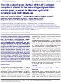 Cover page: The beta3A subunit gene (Ap3b1) of the AP-3 adaptor complex is altered in the mouse hypopigmentation mutant pearl, a model for Hermansky-Pudlak syndrome and night blindness.