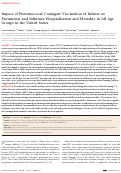 Cover page: Impact of Pneumococcal Conjugate Vaccination of Infants on Pneumonia and Influenza Hospitalization and Mortality in All Age Groups in the United States