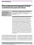 Cover page: Diverse MarR bacterial regulators of auxin catabolism in the plant microbiome