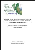 Cover page: Regional characterization for the Arizona: potential of riparian areas for carbon sequestration