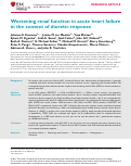 Cover page: Worsening renal function in acute heart failure in the context of diuretic response