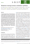 Cover page: Glutamine sensing licenses cholesterol synthesis.