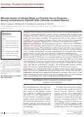 Cover page: Minimal Impact of Clinical Stage on Prostate Cancer Prognosis Among Contemporary Patients With Clinically Localized Disease