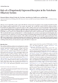 Cover page: Role of a Ubiquitously Expressed Receptor in the Vertebrate Olfactory System