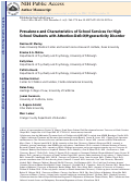 Cover page: Prevalence and Characteristics of School Services for High School Students with Attention-Deficit/Hyperactivity Disorder