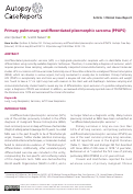 Cover page: Primary pulmonary undifferentiated pleomorphic sarcoma (PPUPS)