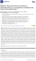 Cover page: Papillary Thyroid Carcinoma Variants are Characterized by Co-dysregulation of Immune and Cancer Associated Genes.