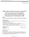 Cover page: Serum Bovine Immunoglobulins Improve Inflammation and Gut Barrier Function in Persons with HIV and Enteropathy on Suppressive ART