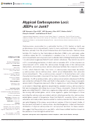 Cover page: Atypical Carboxysome Loci: JEEPs or Junk?