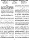 Cover page: Distinguishing processing difficulties in inhibition, implicature, and negation