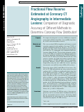 Cover page: Fractional Flow Reserve Estimated at Coronary CT Angiography in Intermediate Lesions: Comparison of Diagnostic Accuracy of Different Methods to Determine Coronary Flow Distribution.