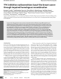 Cover page: TTK inhibition radiosensitizes basal-like breast cancer through impaired homologous recombination