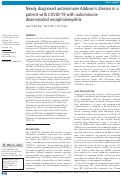 Cover page: Newly diagnosed autoimmune Addison’s disease in a patient with COVID-19 with autoimmune disseminated encephalomyelitis