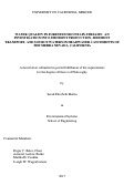Cover page: WATER QUALITY IN FORESTED MOUNTAIN STREAMS: AN INVESTIGATION INTO SEDIMENT PRODUCTION, SEDIMENT TRANSPORT, AND SOURCE WATERS IN HEADWATER CATCHMENTS OF THE SIERRA NEVADA, CALIFORNIA