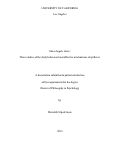 Cover page: Stress begets stress: Three studies of the daily behavioral and affective mechanisms of spillover