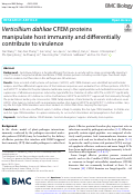 Cover page: Verticillium dahliae CFEM proteins manipulate host immunity and differentially contribute to virulence