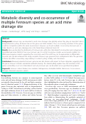 Cover page: Metabolic diversity and co-occurrence of multiple Ferrovum species at an acid mine drainage site