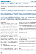 Cover page: The Evolution of Mammalian Gene Families