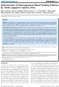 Cover page: Determinants of Heterogeneous Blood Feeding Patterns by Aedes aegypti in Iquitos, Peru