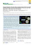 Cover page: Oxygen Reduction Reaction Electrocatalysts Derived from Iron Salt and Benzimidazole and Aminobenzimidazole Precursors and Their Application in Microbial Fuel Cell Cathodes.