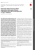 Cover page: Expression-Based Genome-Wide Association Study Links Vitamin D–Binding Protein With Autoantigenicity in Type 1 Diabetes