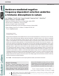 Cover page: Herbivore‐mediated negative frequency‐dependent selection underlies a trichome dimorphism in nature