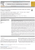 Cover page: The use of bevacizumab and ranibizumab for branch retinal vein occlusion in medicare beneficiaries