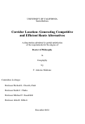 Cover page: Corridor Location: Generating Competitive and Efficient Route Alternatives