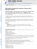 Cover page: Mild cognitive impairment in Parkinson's disease versus Alzheimer's disease