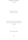 Cover page: Essays on the Economics of Health Insurance Markets