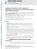 Cover page: Integrating Chemotherapy into the Management of Oligometastatic Colorectal Cancer: Evidence-Based Approach Using Clinical Trial Findings.