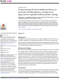 Cover page: Characterizing the One Health workforce to promote interdisciplinary, multisectoral approaches in global health problem-solving