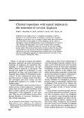 Cover page: Clinical experience with topical tretinoin in the treatment of cervical dysplasia.