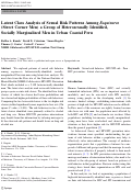 Cover page: Latent Class Analysis of Sexual Risk Patterns Among Esquineros (Street Corner Men) a Group of Heterosexually Identified, Socially Marginalized Men in Urban Coastal Peru