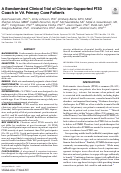 Cover page: A Randomized Clinical Trial of Clinician-Supported PTSD Coach in VA Primary Care Patients