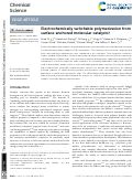 Cover page: Electrochemically switchable polymerization from surface-anchored molecular catalysts