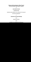 Cover page: Design and Characterization of Novel Thyroid Hormone Receptor Alpha Specific Ligands