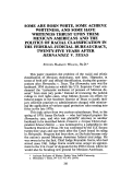 Cover page: Some are Born White, Some Achieve Whiteness, and Some Have Whiteness Thrust upon Them: Mexican Americans and the Politics of Racial Classification in the Federal Judicial Bureaucracy, Twenty-Five Years after <em>Hernandez v. Texas</em>