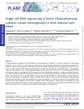 Cover page: Single-cell RNA sequencing of batch Chlamydomonas cultures reveals heterogeneity in their diurnal cycle phase