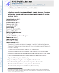 Cover page: Bringing Juvenile Justice and Public Health Systems Together to Meet the Sexual and Reproductive Health Needs of Justice-Involved Youth